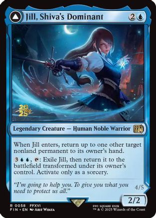 {@R} Jill, Shiva's Dominant // Shiva, Warden of Ice [FINAL FANTASY Prerelease Promo][PR FIN 058]