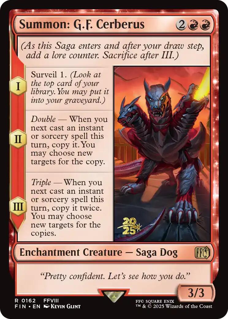 {@R} Summon: G.F. Cerberus [FINAL FANTASY Prerelease Promo][PR FIN 162]