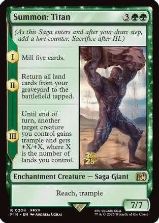 {@R} Summon: Titan [FINAL FANTASY Prerelease Promo][PR FIN 204]