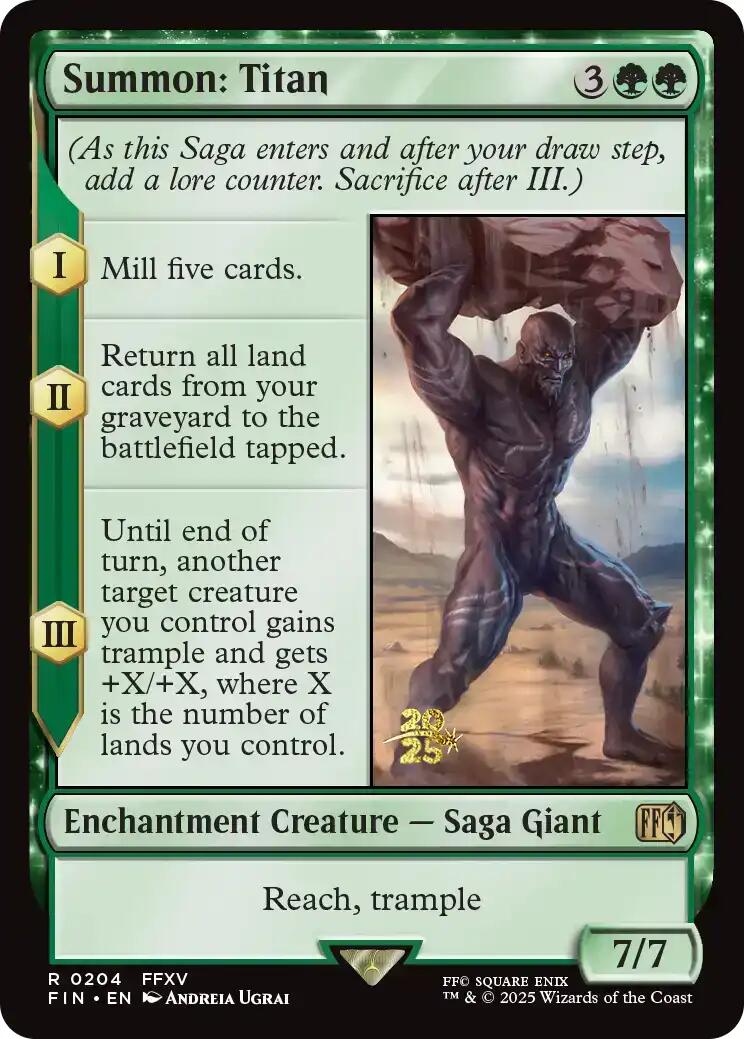 {@R} Summon: Titan [FINAL FANTASY Prerelease Promo][PR FIN 204]
