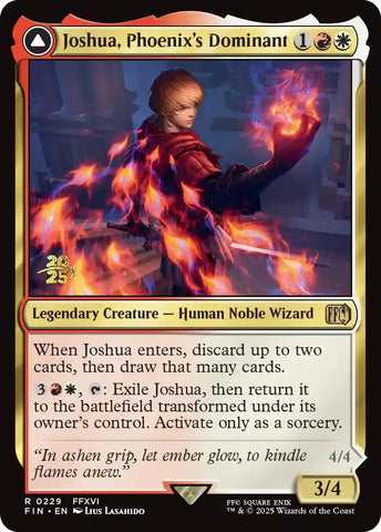 {@R} Joshua, Phoenix's Dominant // Phoenix, Warden of Fire [FINAL FANTASY Prerelease Promo][PR FIN 229]