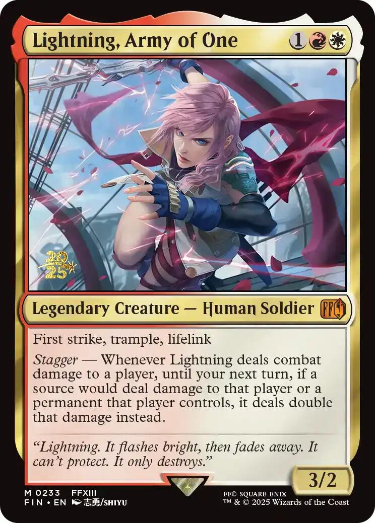 {@R} Lightning, Army of One [FINAL FANTASY Prerelease Promo][PR FIN 233]