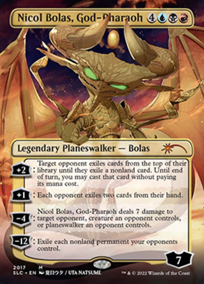 {R} Nicol Bolas, God-Pharaoh (Borderless) [Secret Lair 30th Anniversary Countdown Kit][SLC 2017]