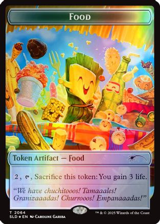 Food Token (2064) (Rainbow Foil) [SLD 2064]  Foil