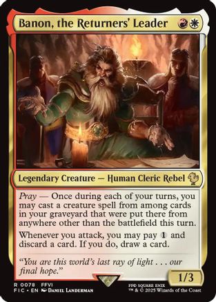{R} Banon, the Returners' Leader (Surge Foil) [FINAL FANTASY Commander][FIC 078]