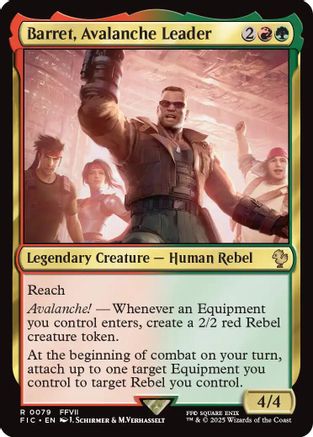 {C} Barret, Avalanche Leader (Surge Foil) [FINAL FANTASY Commander][FIC 079]