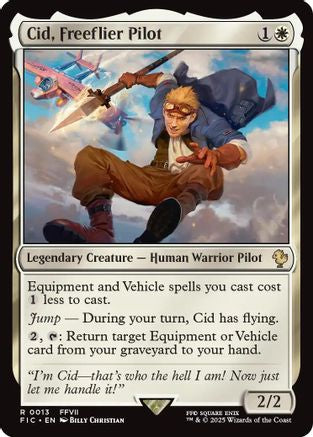 {R} Cid, Freeflier Pilot (Surge Foil) [FINAL FANTASY Commander][FIC 013]
