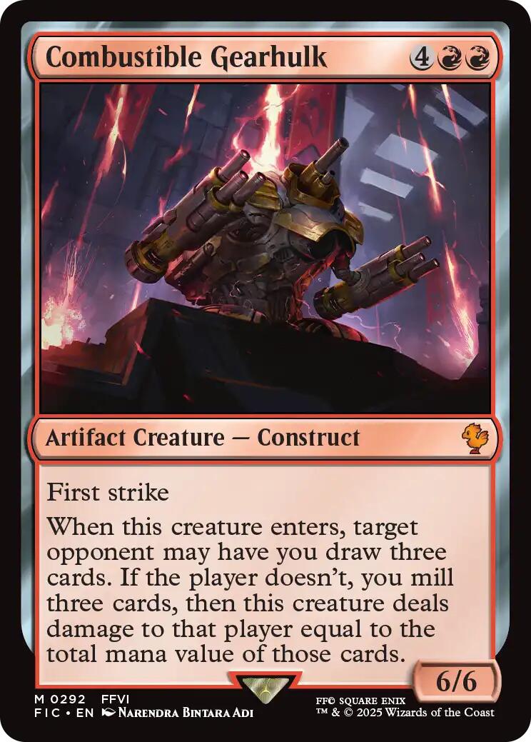 {R} Combustible Gearhulk (Surge Foil) [FINAL FANTASY Commander][FIC 292]