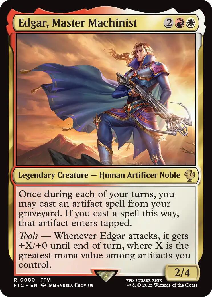 {R} Edgar, Master Machinist (Surge Foil) [FINAL FANTASY Commander][FIC 080]