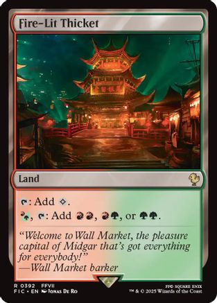 {R} Fire-Lit Thicket (Surge Foil) [FINAL FANTASY Commander][FIC 392]