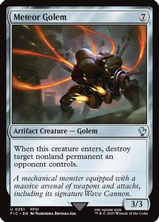 {C} Meteor Golem (Surge Foil) [FINAL FANTASY Commander][FIC 351]