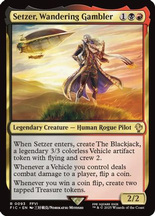 {R} Setzer, Wandering Gambler (Surge Foil) [FINAL FANTASY Commander][FIC 093]