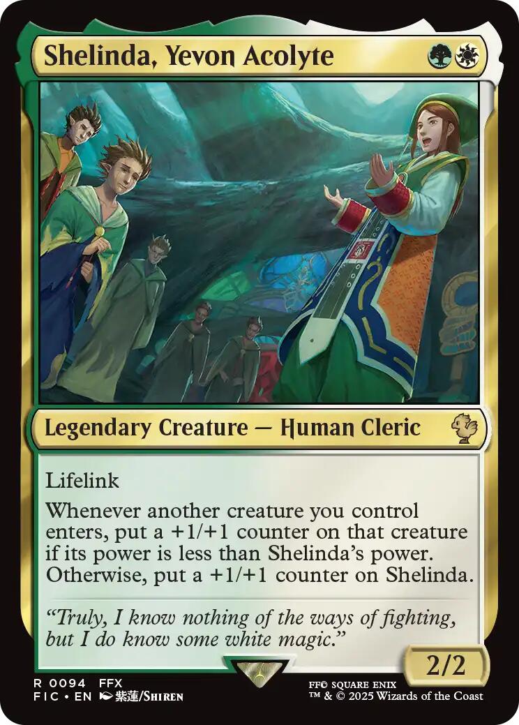 {R} Shelinda, Yevon Acolyte (Surge Foil) [FINAL FANTASY Commander][FIC 094]