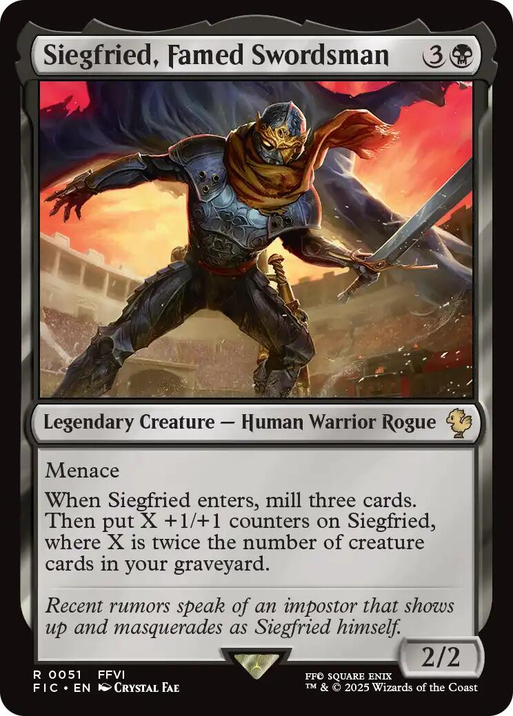 {R} Siegfried, Famed Swordsman (Surge Foil) [FINAL FANTASY Commander][FIC 051]