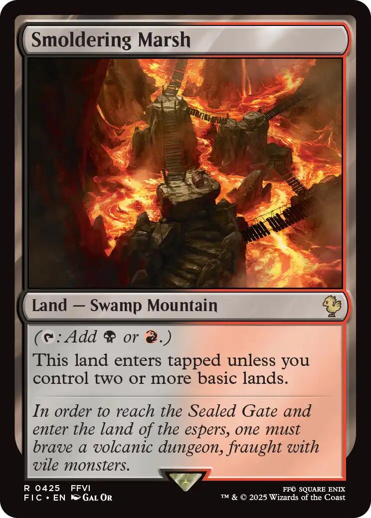 {R} Smoldering Marsh (Surge Foil) [FINAL FANTASY Commander][FIC 425]