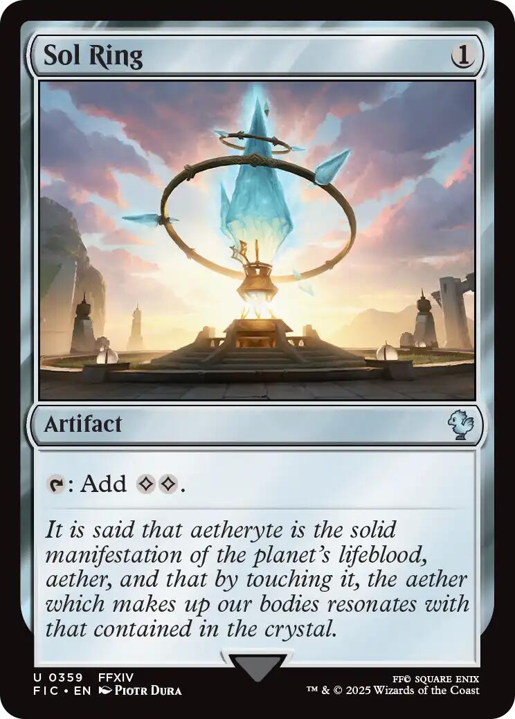 {C} Sol Ring (0359) (Surge Foil) [FINAL FANTASY Commander][FIC 359]