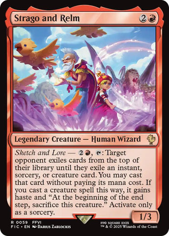 {R} Strago and Relm (Surge Foil) [FINAL FANTASY Commander][FIC 059]