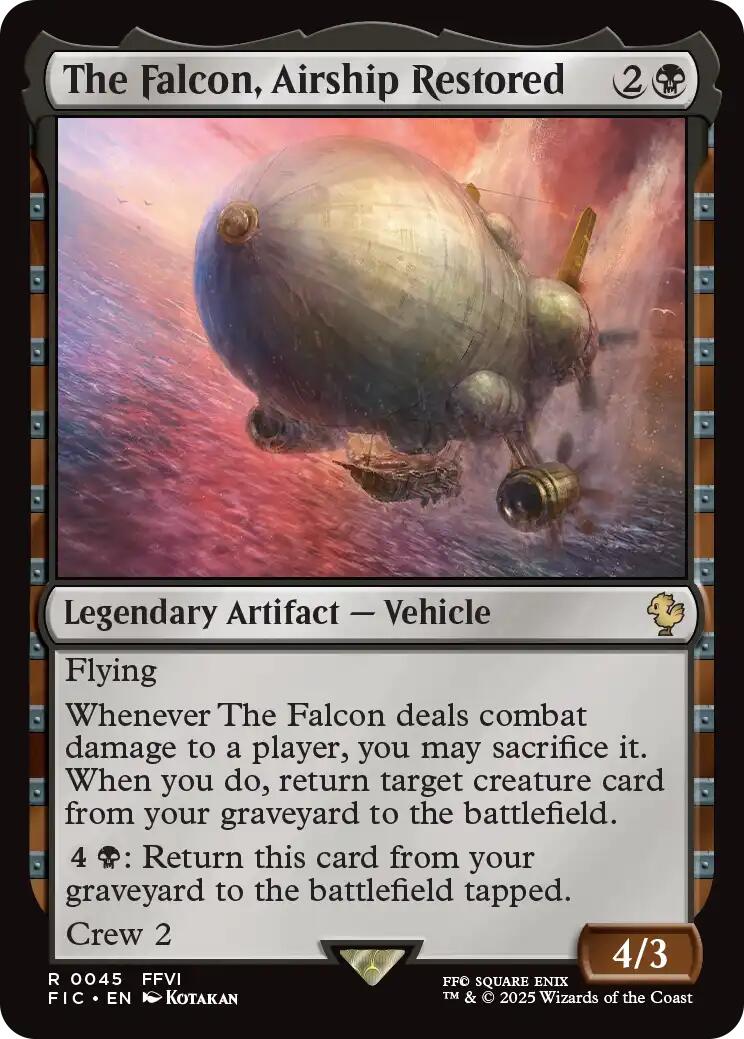 {R} The Falcon, Airship Restored (Surge Foil) [FINAL FANTASY Commander][FIC 045]