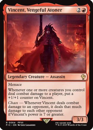 {R} Vincent, Vengeful Atoner (Surge Foil) [FINAL FANTASY Commander][FIC 064]