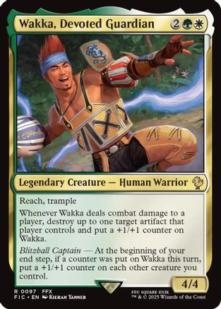 {@@FIC R} Wakka, Devoted Guardian (Surge Foil) [FINAL FANTASY Commander][FIC 097]