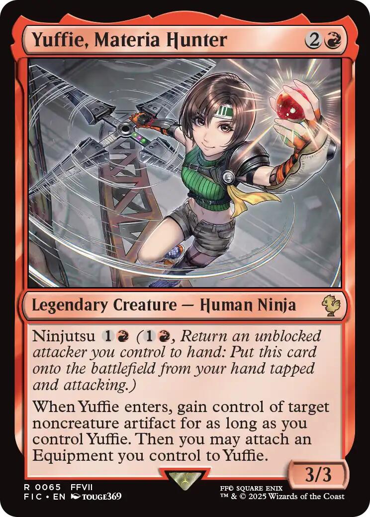 {R} Yuffie, Materia Hunter (Surge Foil) [FINAL FANTASY Commander][FIC 065]