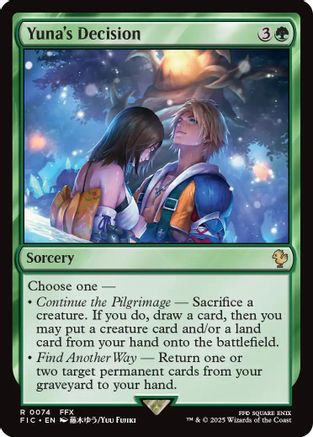 {R} Yuna's Decision (Surge Foil) [FINAL FANTASY Commander][FIC 074]