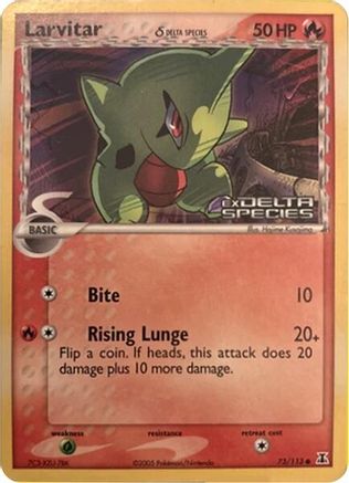 [PKM] Larvitar (73/113) (Delta Species Stamp) [Miscellaneous Cards]