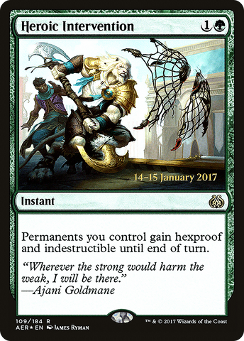 {R} Heroic Intervention [Aether Revolt Prerelease Promos][PR AER 109]