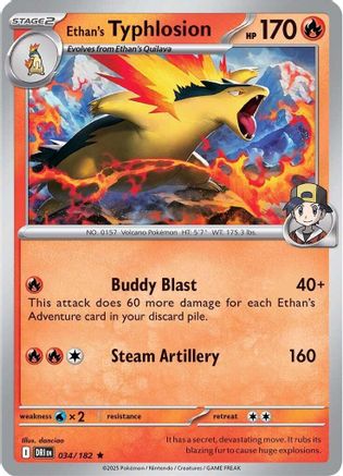 [PKM] Ethan's Typhlosion (034/182) (Deck Exclusive) [Scarlet & Violet: Destined Rivals]