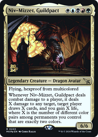 {R} Niv-Mizzet, Guildpact [Murders at Karlov Manor Prerelease Promos][PR MKM 220]