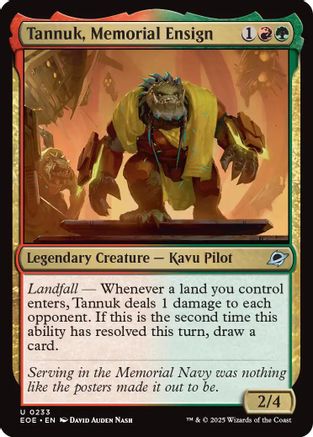 {@@ EOE C} Tannuk, Memorial Ensign [Edge of Eternities][EOE 233]