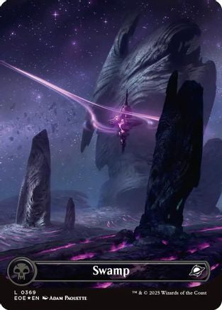 {B} Swamp (0369) (Borderless) (Galaxy Foil) [Edge of Eternities][EOE 369]