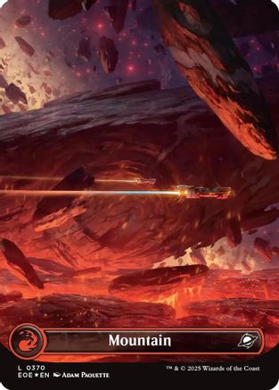 {B} Mountain (0370) (Borderless) (Galaxy Foil) [Edge of Eternities][EOE 370]