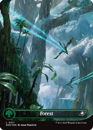 {B} Forest (0371) (Borderless) (Galaxy Foil) [Edge of Eternities][EOE 371]