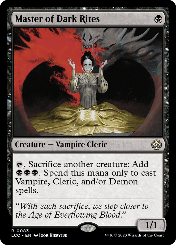 {R} Master of Dark Rites [The Lost Caverns of Ixalan Commander][LCC 083]