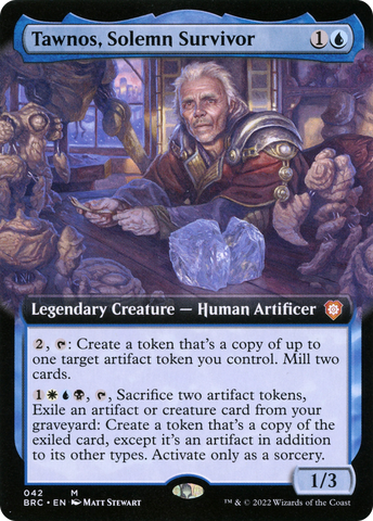 {R} Tawnos, Solemn Survivor (Extended Art) [The Brothers' War Commander][BRC 042]