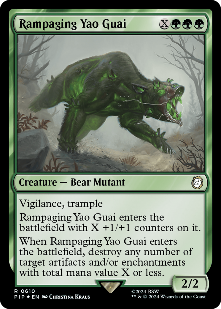 {R} Rampaging Yao Guai (Surge Foil) [Fallout][PIP 610]