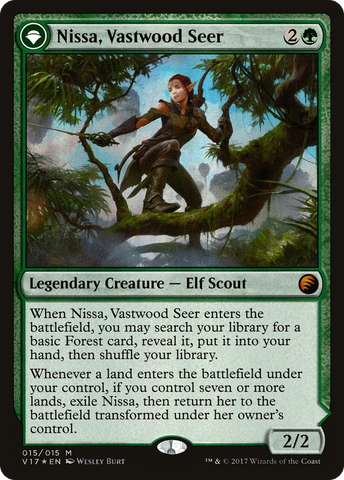 {R} Nissa, Vastwood Seer // Nissa, Sage Animist [From the Vault: Transform][V17 015]