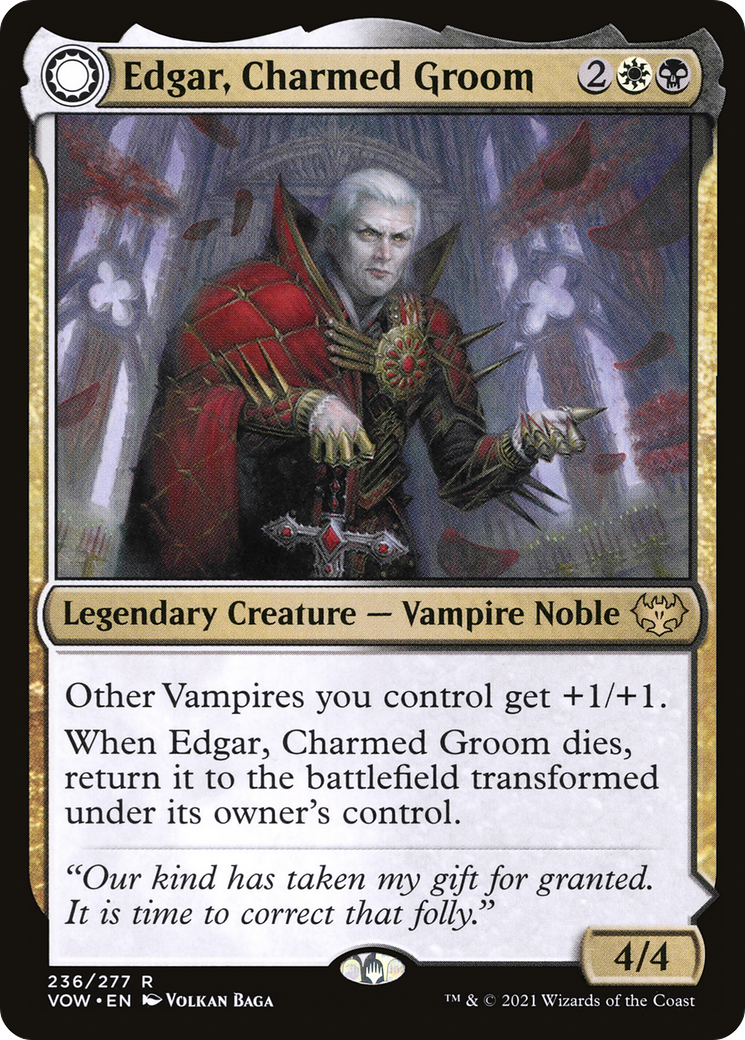 {R} Edgar, Charmed Groom // Edgar Markov's Coffin [Innistrad: Crimson Vow][VOW 236]