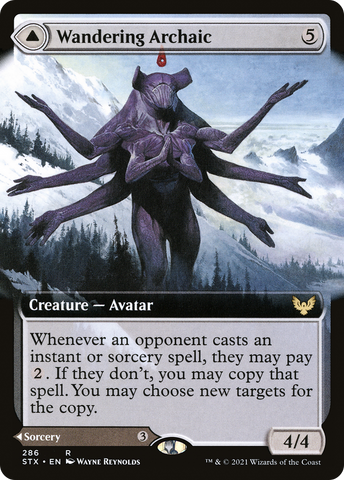 {R} Wandering Archaic // Explore the Vastlands (Extended Art) [Strixhaven: School of Mages][STX 286]