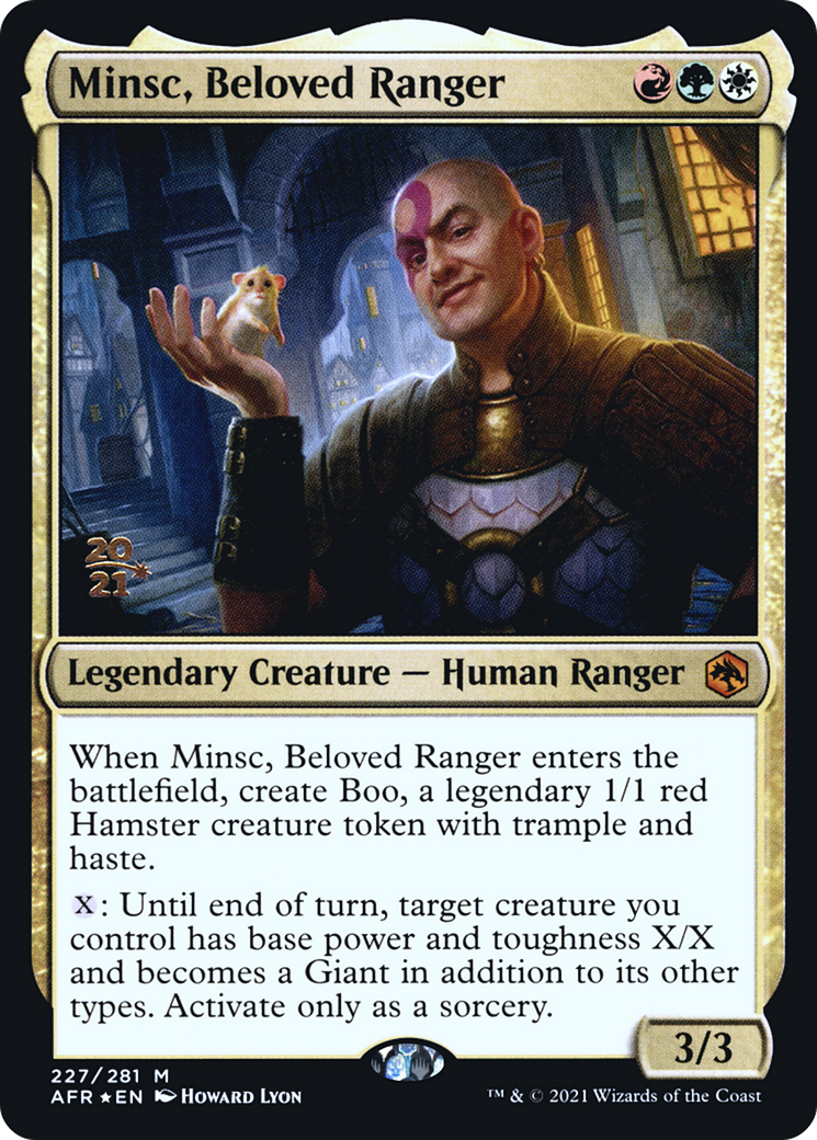 {R} Minsc, Beloved Ranger [Dungeons & Dragons: Adventures in the Forgotten Realms Prerelease Promos][PR AFR 227]