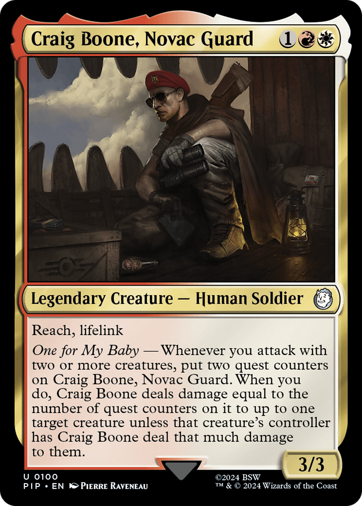 {C} Craig Boone, Novac Guard [Fallout][PIP 100]