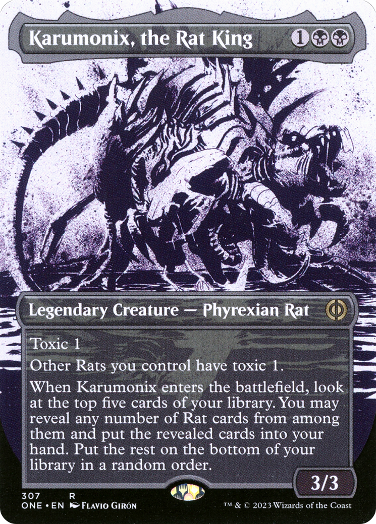 {R} Karumonix, the Rat King (Borderless Ichor) [Phyrexia: All Will Be One][ONE 307] - Misty Mountain Games