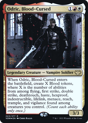 {R} Odric, Blood-Cursed [Innistrad: Crimson Vow Prerelease Promos][PR VOW 243]