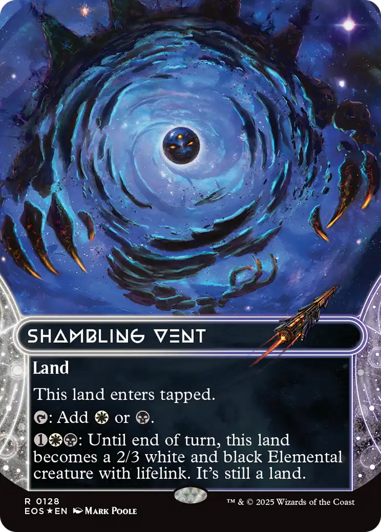 {R} Shambling Vent (0128) (Borderless) (Galaxy Foil) [Edge of Eternities: Stellar Sights][EOS 128]