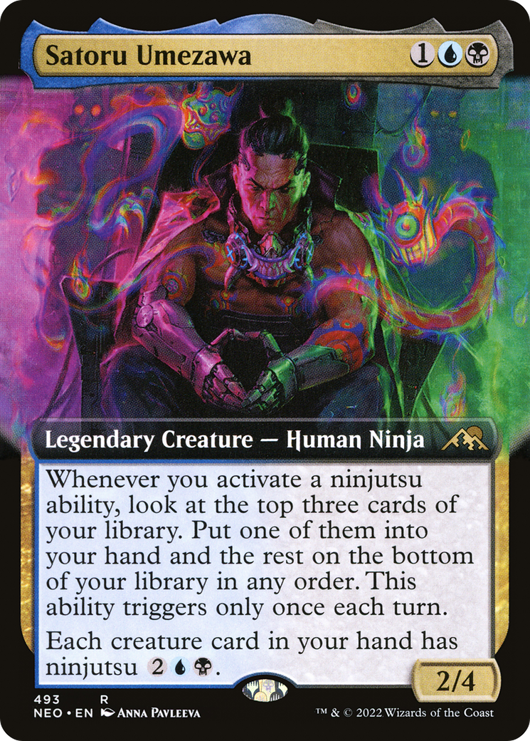 {R} Satoru Umezawa (Extended Art) [Kamigawa: Neon Dynasty][NEO 493]