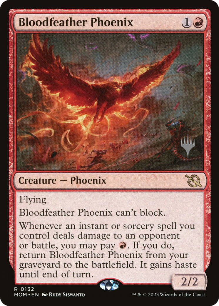 {R} Bloodfeather Phoenix (Promo Pack) [March of the Machine Promos][PP MOM 132]