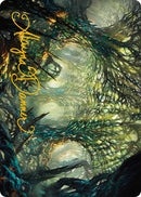 {A} The Hunter Maze Art Card (Gold-Stamped Signature) [Phyrexia: All Will Be One Art Series][GS AONE 060]