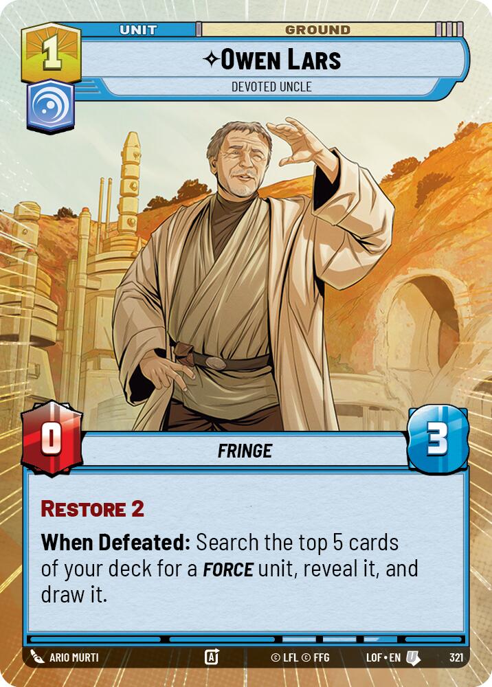 {SW-C}Owen Lars (321) - Devoted Uncle (Hyperspace) (321) [Legends of the Force]
