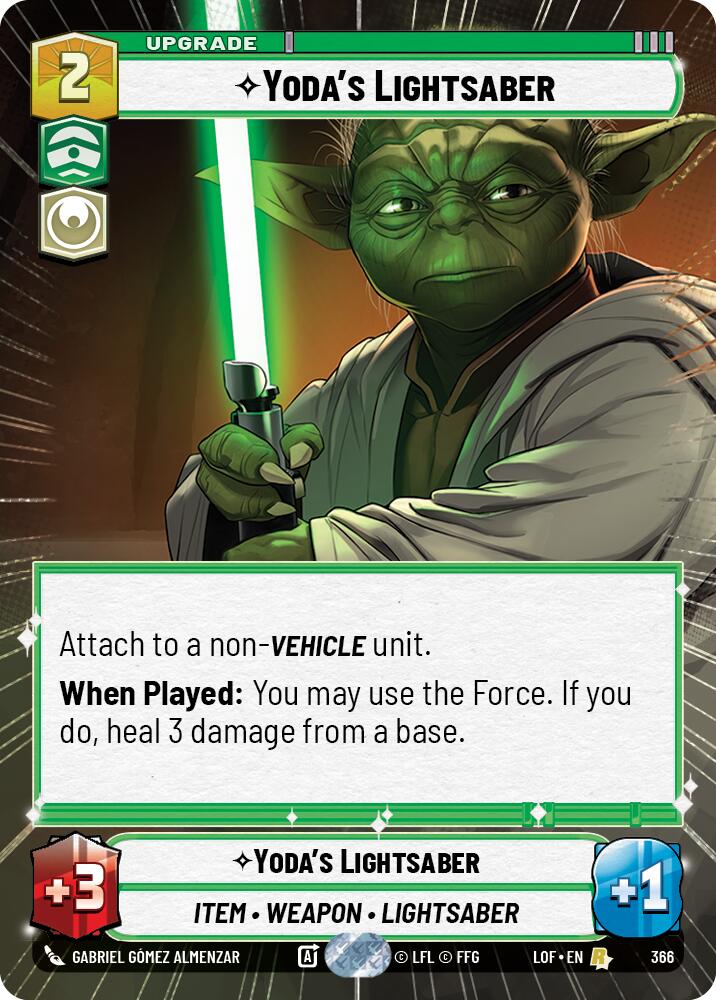 {SW-R}Yoda's Lightsaber (366) (Hyperspace) (366) [Legends of the Force]